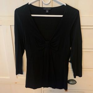 3/4 sleeve, black Banana Republic top